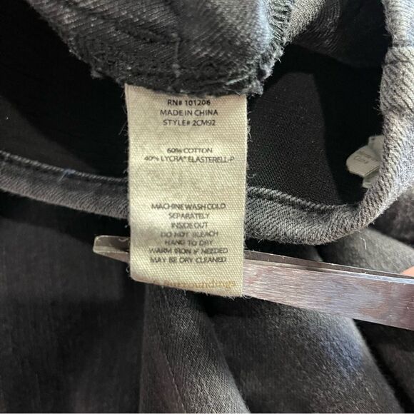 Soft Surroundings Jeans SZ M Cropped Pull-On Denim Ankle Black Stretch Denim - Picture 4 of 7
